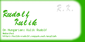 rudolf kulik business card
